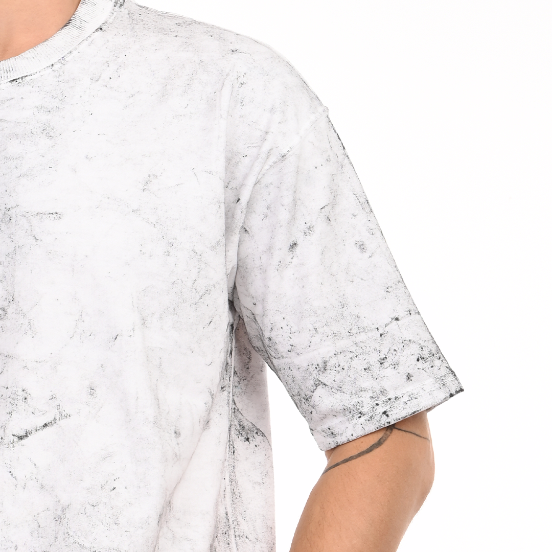 White Oversized Acid Washed T-shirt