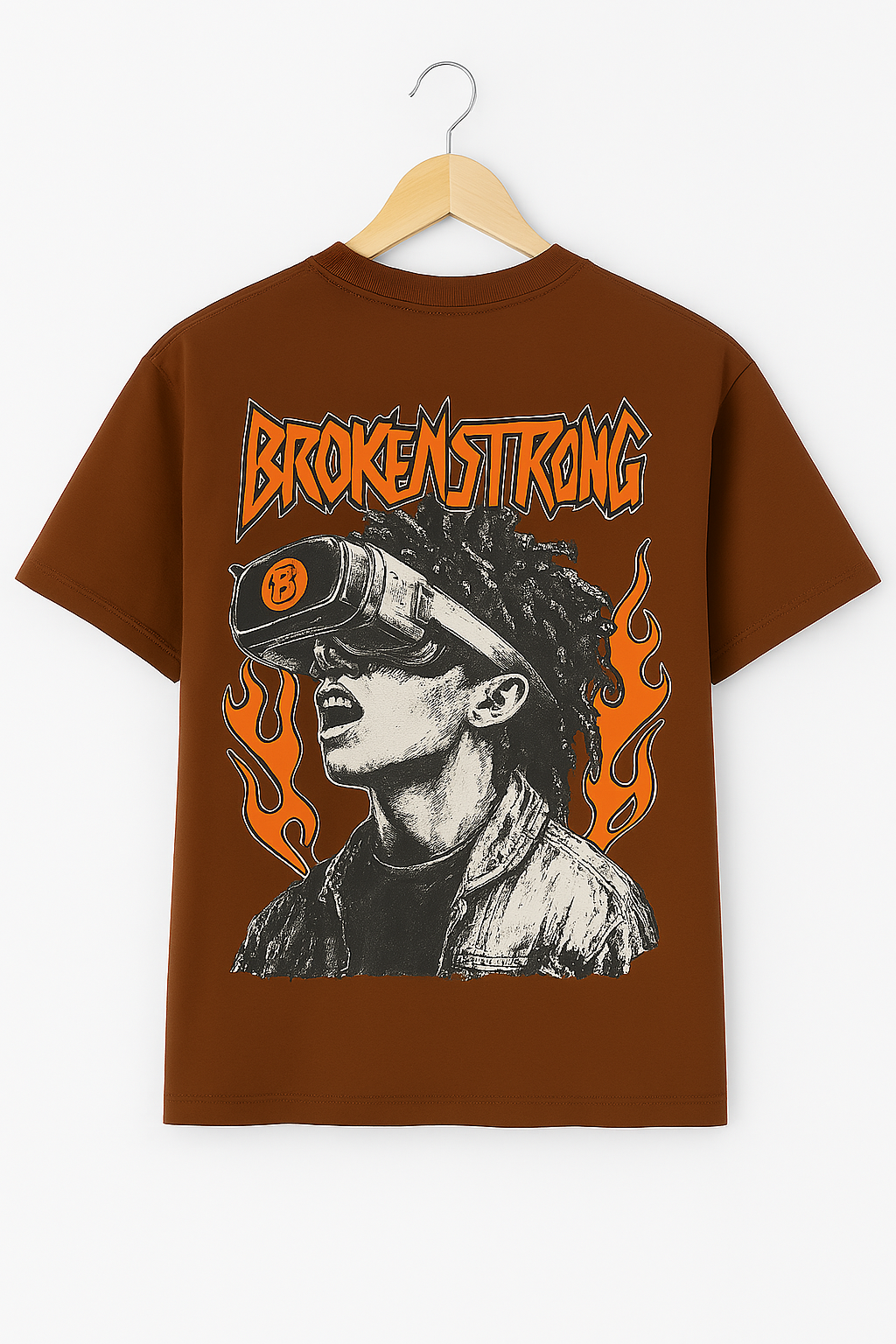 Brown Puff Printed T-Shirt ( Broken Throne)