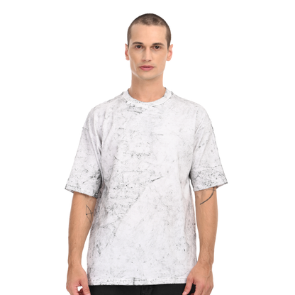 White Oversized Acid Washed T-shirt