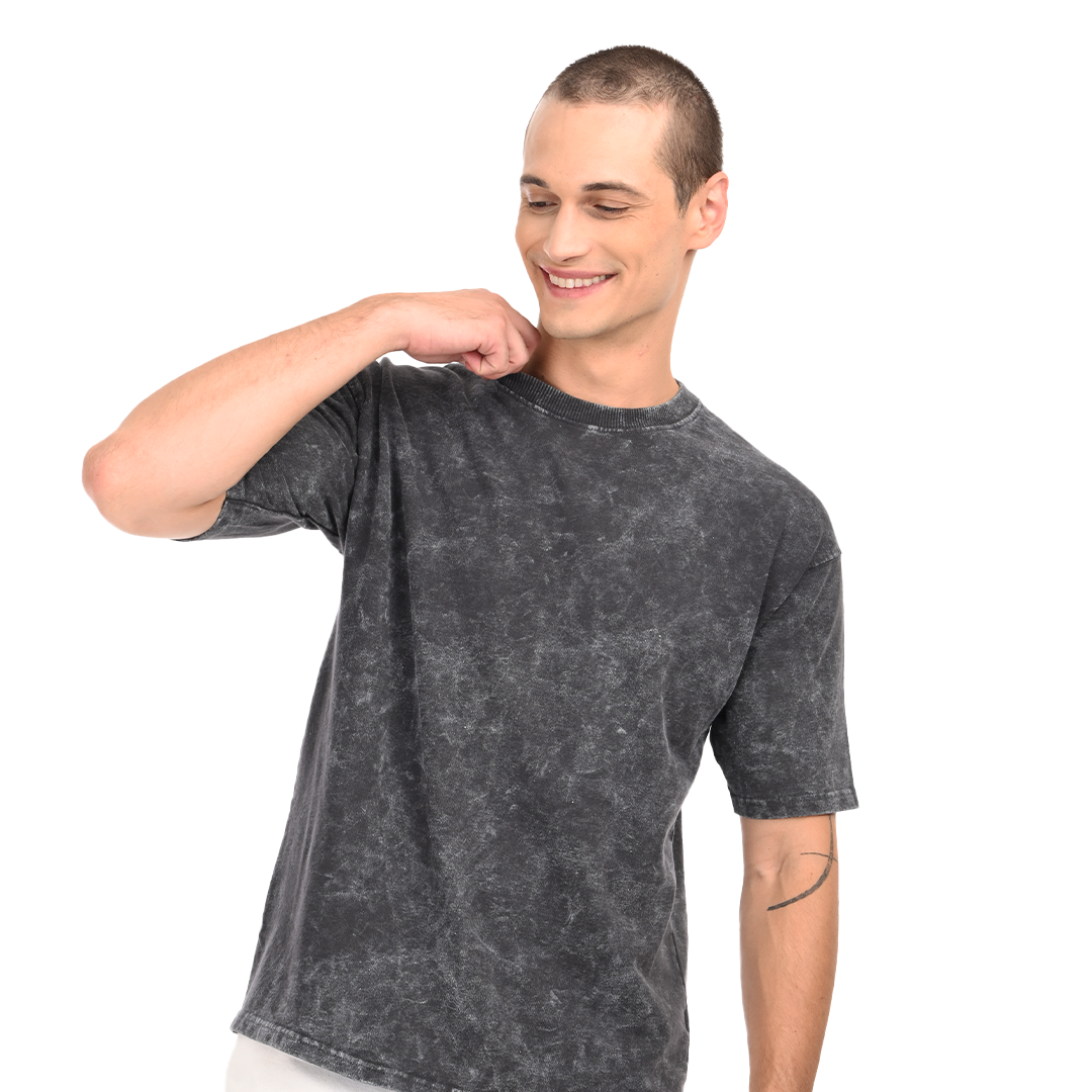 Stale Grey Oversized Acid Washed T-shirt
