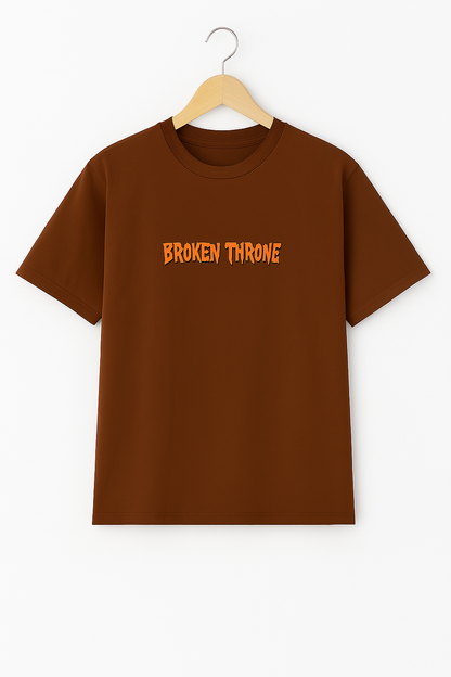 Brown Puff Printed T-Shirt ( Broken Throne)