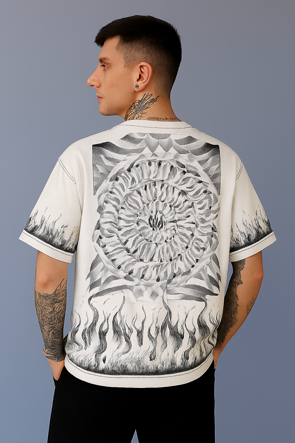 Gothic OFF White Oversized T-Shirt- Dorzo