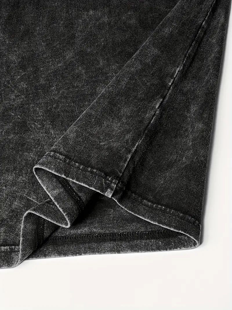 Black Acid Wash Oversized T-shirt