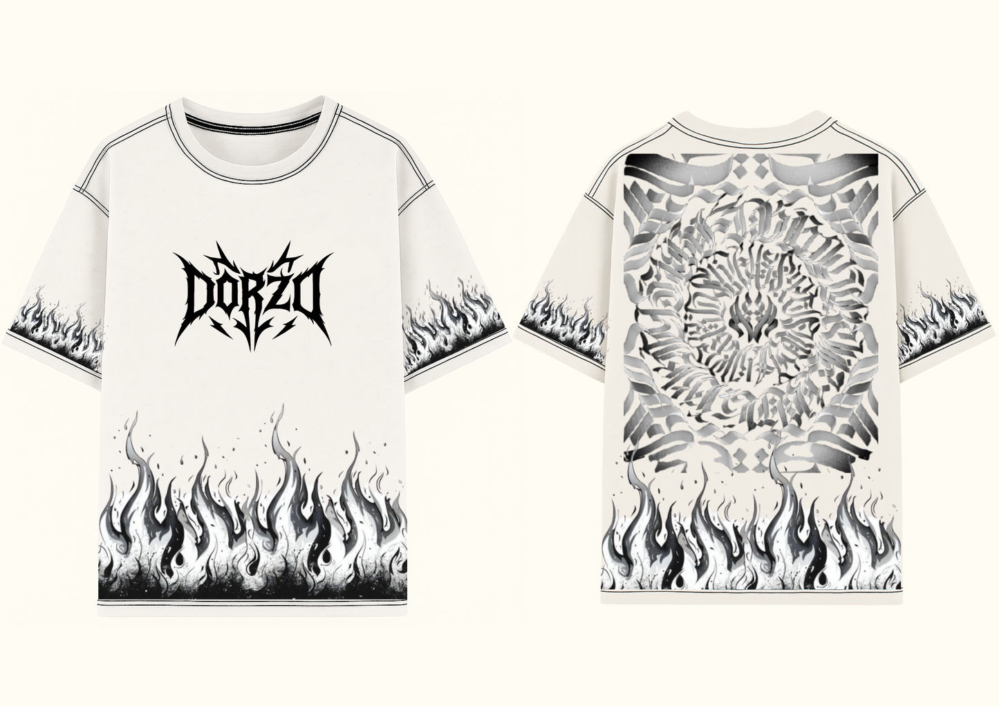 Gothic OFF White Oversized T-Shirt- Dorzo