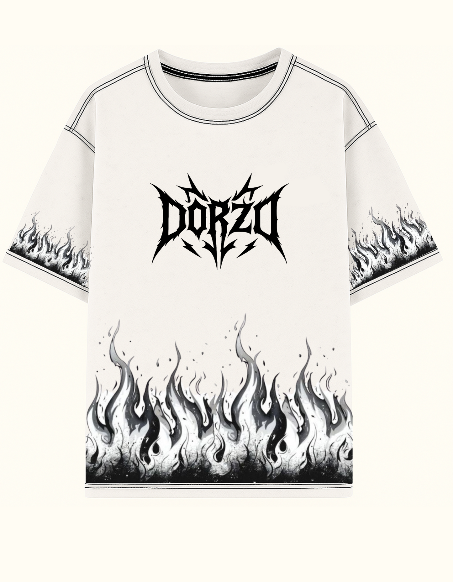 Gothic OFF White Oversized T-Shirt- Dorzo