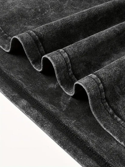 Black Acid Wash Oversized T-shirt