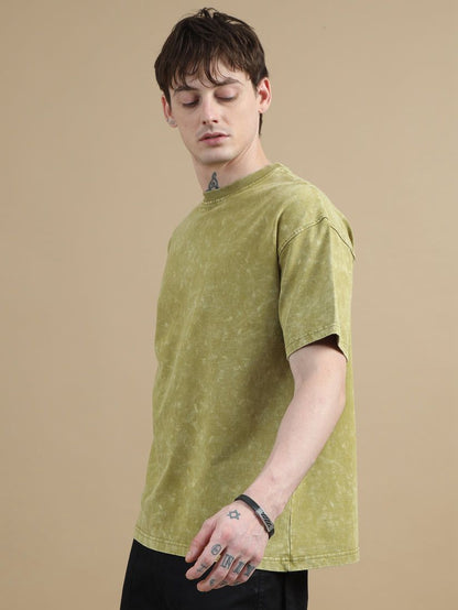 Olive Acid Wash Oversized T-shirt