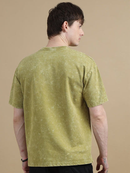 Olive Acid Wash Oversized T-shirt