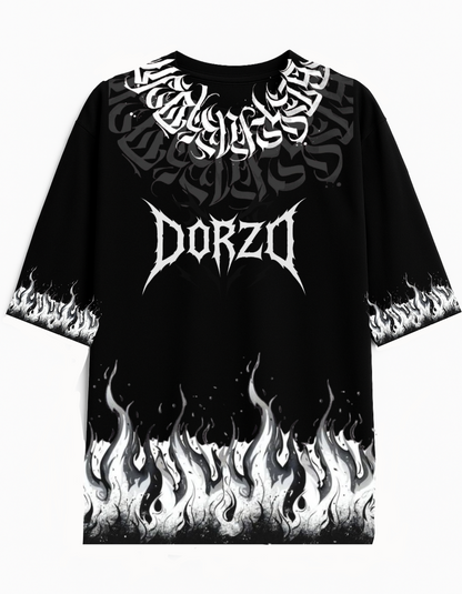 Gothic Black Oversized T-Shirt- Dorzo