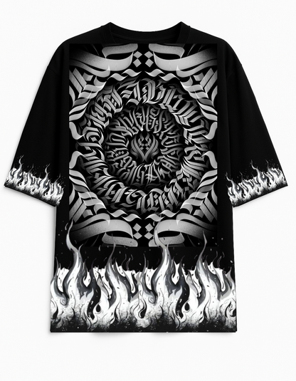 Gothic Black Oversized T-Shirt- Dorzo